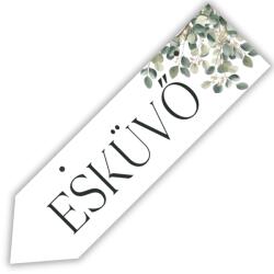  Nyomtatott fa nyíl bal - Esküvő 30cm