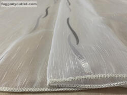 fuggonyoutlet Voile, Zoe, fehér alapon szürke 500x260 cm