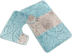 Troya Troya, Fürdőszobai szőnyeg, 2 részes, türkiz levél mintás