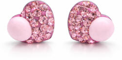 HÉRA GYÖNGYÖS SZÍV bedugós fülbevaló - 10 mm (light rose) (2026012210)