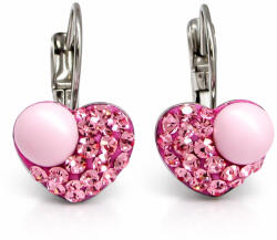HÉRA GYÖNGYÖS SZÍV kapcsos fülbevaló - 10 mm (light rose) (2026012214)