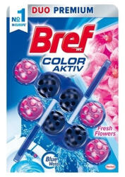 Bref WC illatosító 2 x 50 g golyós Color Aktiv Bref Fresh Flowers (58578) - irodaszerpiac