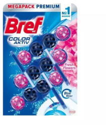 Bref WC illatosító golyós 3 x 50 g Color Aktiv Bref Fresh Flowers (41083) - irodaszerpiac