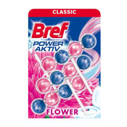 Bref WC illatosító golyós 3 x 50 g Power Aktiv Bref Fresh Flower (48754) - irodaszerpiac