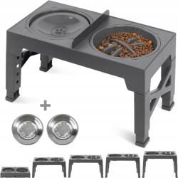  Dupla kutyatál 4 tállal, állítható magasságú állvánnyal (6975848991909)