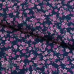  Pamutvászon Simie flowers navy digital print