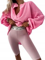  Női kerékpáros rövidnadrág rövidnadrág bordázott púderrózsaszín S/m