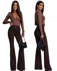 Millagro Női nadrág leggings harang push up Millagro Bells csokoládébarna