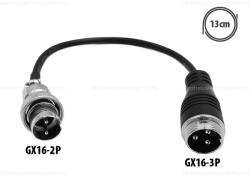  Töltő átalakító adapter GX16-3P-ről GX16-2P Nami csatlakozóra