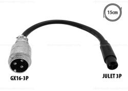  Töltő átalakító adapter GX16-3P-ről Julet 3P csatlakozóra