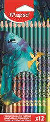 Maped Színes ceruza készlet, háromszögletű, MAPED „Dragon sárkány, 12 különböző szín (862234) - iroszer24