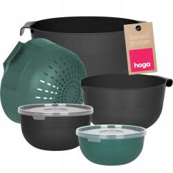 Hoga Konyhai Tálak Fedővel Durszlak Cédrus Edénykészlet Tálak 7 db-os (HGZ1001 CZ ZIELONY)