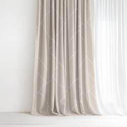 Goldea draperie 100% bumbac - linii geometrice pe latte 200x150 cm