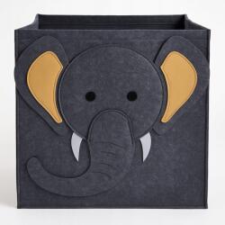 Kids Collection Filc Játéktároló 30X30X30 CM Szürke Összecsukható (170492570 -elephant)