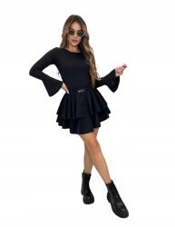 Millagro Női mini rövidnadrág fodros Frill Millagro fekete