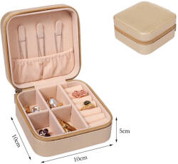  Arany Színű Műbőr Utazó Ékszerdoboz