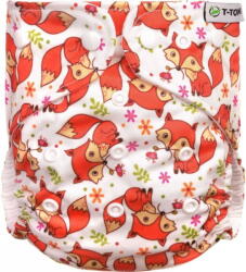 T-TOMI Pelenka alsónemű Aio pelenkázó szett patentokkal Rókák