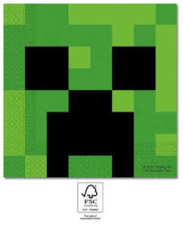 Procos Minecraft Green szalvéta 20 db-os 33x33 cm FSC (PNN95443)