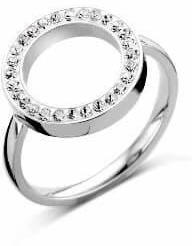 VICTORIA Ezüst színű fehér köves gyűrű (VBNRZ08350) - perfectbaby