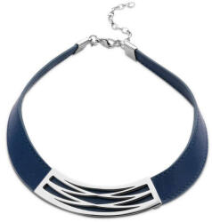 VICTORIA Ezüst színű kék bőr nyaklánc (VBNACA61047) - perfectbaby