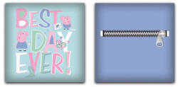  Peppa malac Best Day párna, díszpárna levehető huzattal 35x35 cm Velúr (AYM072709) - perfectbaby