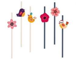  Tavasz Have Fun papír szívószál 6 db-os (MLG169423) - perfectbaby