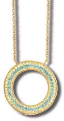 VICTORIA Arany színű akvamarin köves nyaklánc (VBFACA81245) - perfectbaby