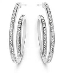 VICTORIA Ezüst színű fehér köves karika fülbevaló (VBKAB62100) - perfectbaby