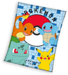 Carbotex Pokémon Awesome flanel polár takaró 110x140cm (CBX2408050POKA)