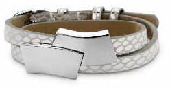 VICTORIA Ezüst színű bőr karkötő (VBNACA48500) - perfectbaby