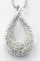 VICTORIA Ezüst színű fehér köves csepp medál (VBNAP69900) - perfectbaby