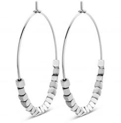 VICTORIA Ezüst színű kockás fülbevaló (VBKAY08900) - perfectbaby