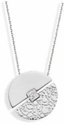 VICTORIA Ezüst színű fehér köves, mintás nyaklánc (VBNACA68047) - perfectbaby