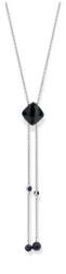 VICTORIA Ezüst színű fekete köves nyaklánc (VBKACA84682) - perfectbaby