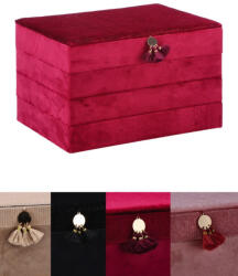 AdTrend Caseta bijuterii catifea rosie 25 x 18, 5 x 15 cm (110138)