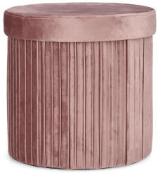 Bizzotto Taburet catifea roz Jocelyn 38x38x38 cm (0730240deco)
