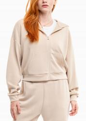 4F női kapucnis pulóver cipzáras sport melegítő kényelmes hoodie méret XL (4FWSS24TSWSF1002-83S-XL)