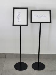 ALLboards Információs Állvány A4 Botladozó Owz Fekete Függőleges/szint Lengyel Termék! ! !