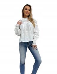  Női ing állógallérral fehér, csipkés, elegáns/látogatós