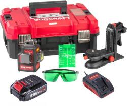 Worcraft Nivela laser, verde, 360°, 3x3D, 20V Li-ion, cu suport magnetic, acumulator, incarcator, geanta, ochelari, placa tinta, 50 m, Worcraft (7242025)