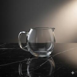  Cana din sticla transparenta cu maner si cioc de turnare, H 11 cm, deschidere ovala 4 9 cm, 250 ml, pentru ceai, cafea, lapte, sosuri, uz casnic HoReCa (CAF250) Serviciu de masa
