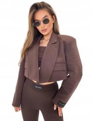 Millagro Női rövid melegítő blézer oversize csokoládébarna Millagro Blaar