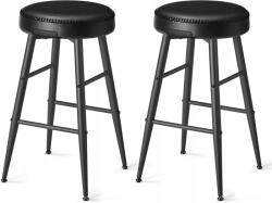 Songmics 2 db-os Vasagle Bela bárszék szett, fekete (LBC078B01)