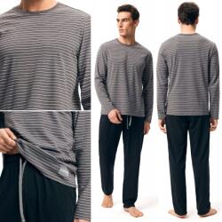 Henderson Férfi pizsama Henderson Pamut szett Laza szabás Stílus és kényelem 3XL (43455-90X)