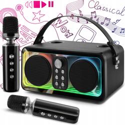 Zosudull Karaoke Hangszóró Gép 2 Vezeték Nélküli Mikrofon Bluetooth Led Színes (YS608)
