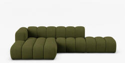 Micadoni Coltar Lupine cu 5 locuri, colt pe partea stanga si tapiterie boucle, verde olive (MIC_LCO_101_F1_LUPINE6)