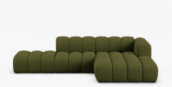 Micadoni Coltar Lupine cu 5 locuri, colt pe partea dreapta si tapiterie boucle, verde olive (MIC_RCO_101_F1_LUPINE6)