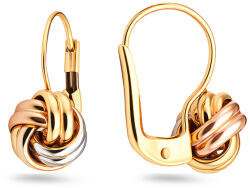 Heratis Forever Fényes fülbevaló csomó motívummal, 14 karátos arany kombináció IZ31734
