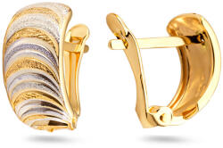 Heratis Forever Gravírozott sima felületű és homokfúvott fülbevaló, kombinált 14 karátos arany IZ31749