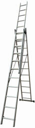 Wertcraft Scara combinata din aluminiu Wertcraft TOOLS JL-207-3X11, 7.6 metri, 3x11 trepte, greutate maxima 115 kg (mst-JL-207-3X11)
